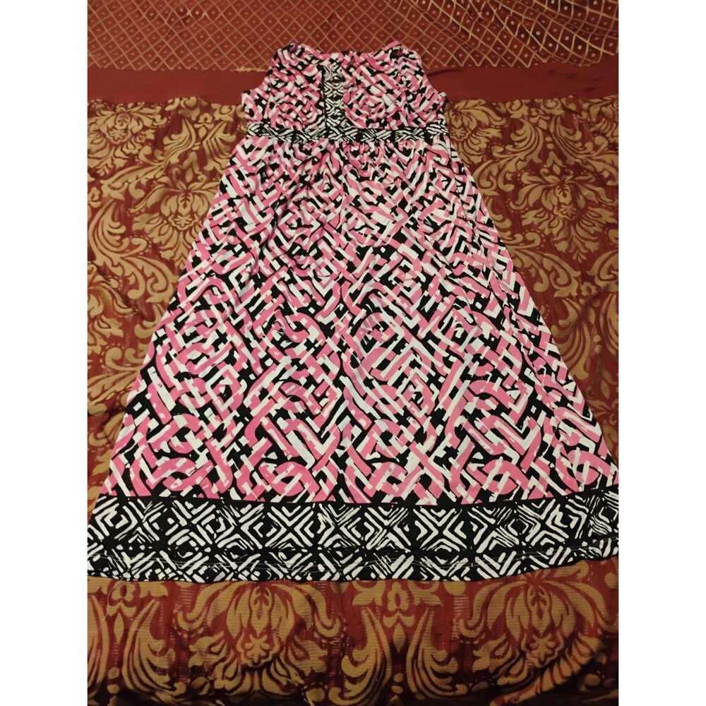 Women’s Ruby Rd Maxi Dress Petites PM Pink,Black,White